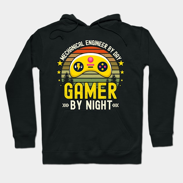 mechanical engineering Lover by Day Gamer By Night For Gamers Hoodie by ARTBYHM